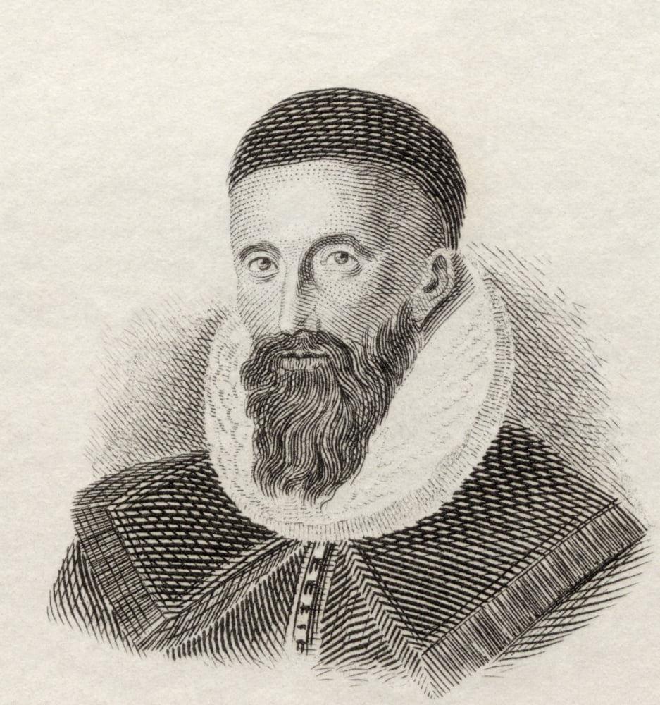John Napier Of Merchiston 8Th Laird Of Merchistoun 1550 To 1617 Scottish Mathematician Physicist Astronomer And Astrologer From Crabbs Historical Dictionary Published 1825 Canvas Art - Ken Welsh Desi