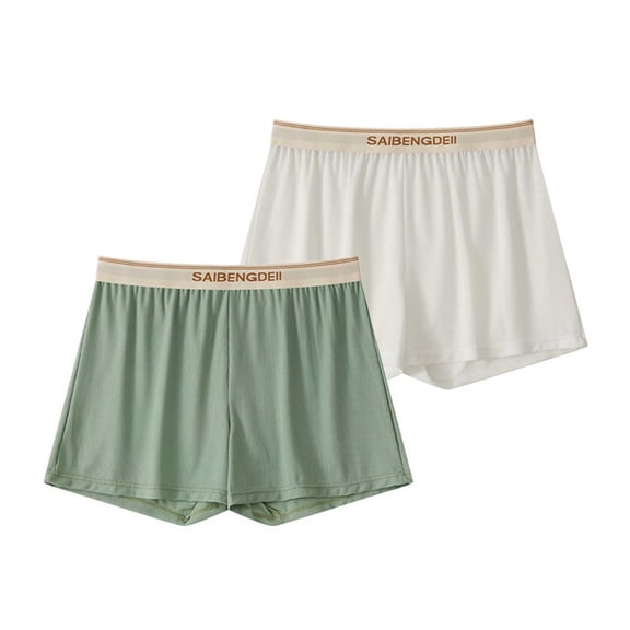Arnsht 2PC Men's Fashion Solid Color Four-Corner Pants Cotton Soft Loose Comfortable Breathable Sports Home Boxers Briefs Pink XL