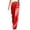 Red, variant on ClodeEU Women's Satin High Waist Wide Leg Pants with Drawstring,Casual Trousers with Pockets Black,Women's Plus L