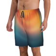 thumbnail image 2 of Fotbe yellow orange and teal Trajes de Baño Estampados para Hombre, Shorts de Verano de Secado Rápido, Ropa de Playa, Bañadores-Large, 2 of 6