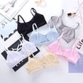 thumbnail image 4 of Big Girls Soft Cotton Training Bra Pack Wireless Light Padded Adjustable Straps Back Closure Stretchy Smooth Breathable 10-16, 4 of 4