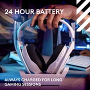 Logitech G Astro A50 LIGHTSPEED Wireless Gaming Headset + Base Station (Gen 5), PRO-G GRAPHENE, 3-System Switching, USB-C to Xbox, PS5, PC/Mac or Nintendo Switch, Bluetooth , White
