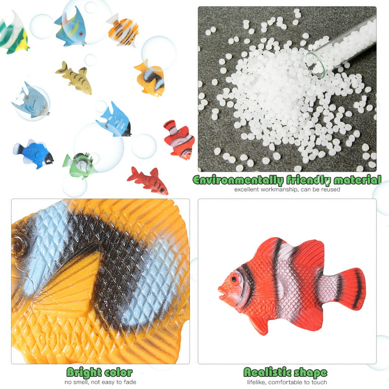 TOYMYTOY 12pcs Mini Tropical Fish Party Favor Fish Figure for Kids Learning  Educational Toys 
