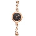 thumbnail image 1 of LVPAI Reloj analógico de cuarzo estilo muestra para mujer Reloj de pulsera de ocio de moda Oro Negro, 1 of 1