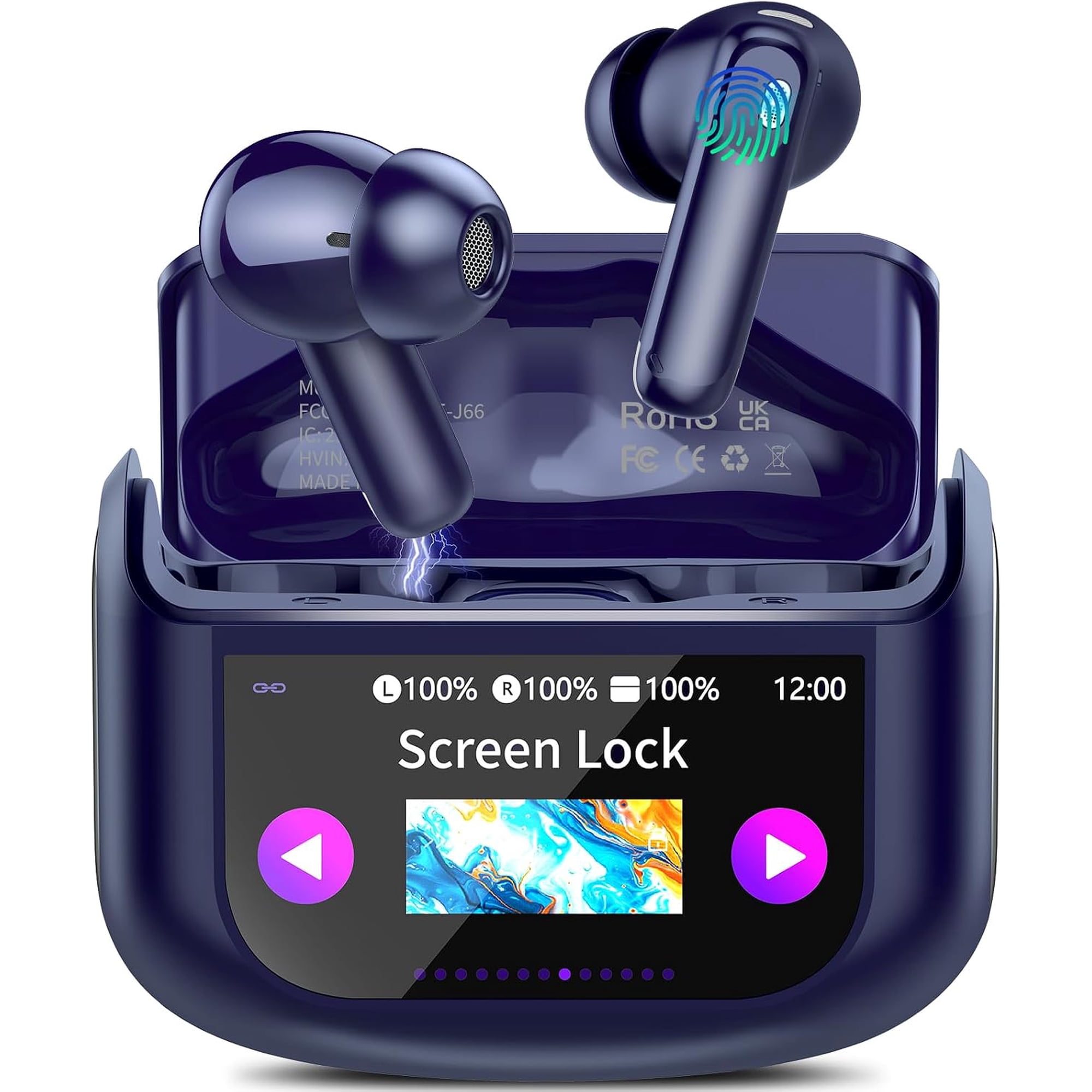 for Translation Earbuds, Real-Time Touch Screen, ANC, 48H, IPX7, 164 Languages, 7 Modes, HiFi Sound, 5 EQ, Bluetooth 5.4
