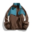 thumbnail image 4 of Abomasnow Men's Big and Tall Jackets Zip Up Long Sleeve Stand Collar Color Block Track Jackets Casual Lightweight Windbreaker Jackets with Pockets for Travel Hiking Fishing, 4 of 9