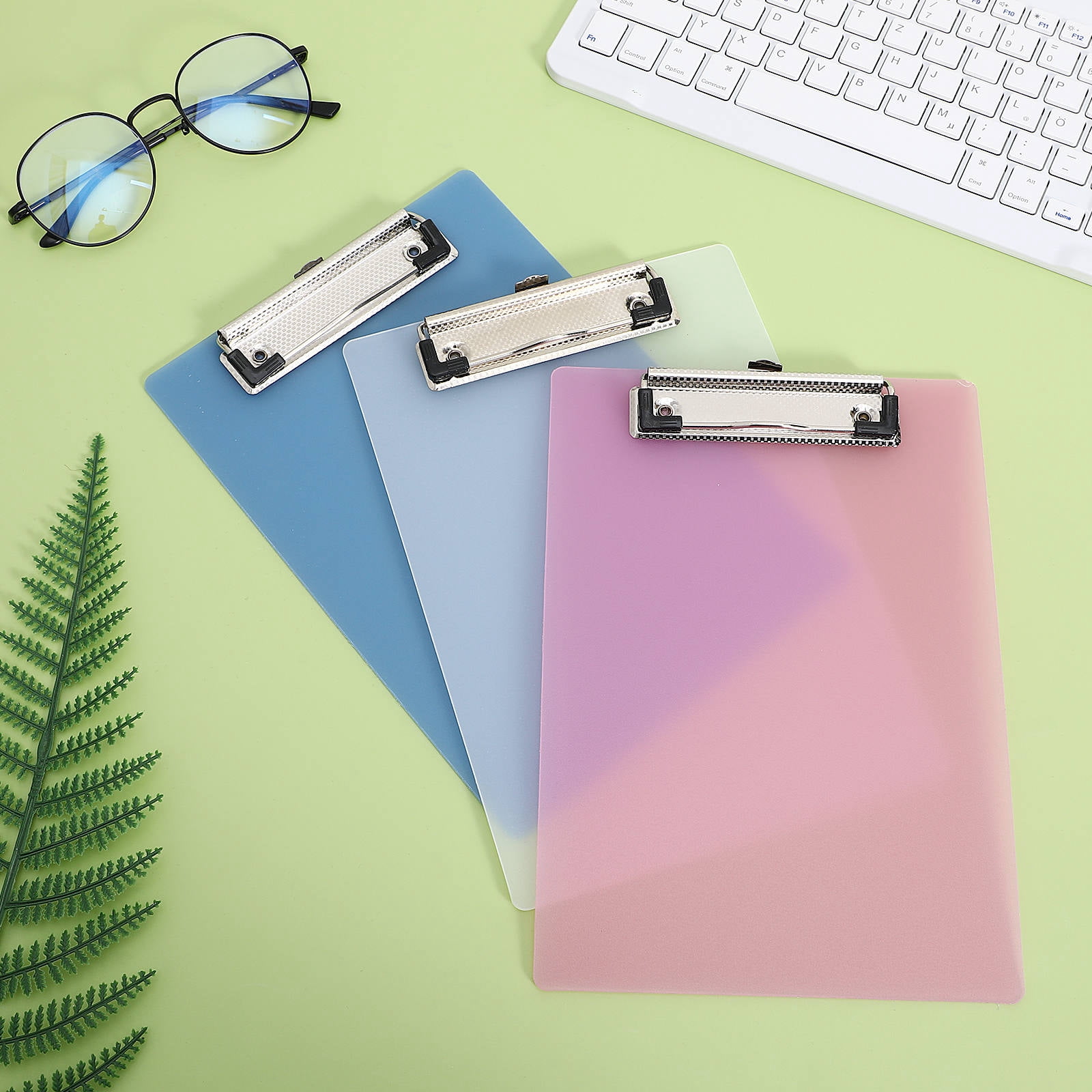 GOOHOCHY 10Pcs High Profile Clipboard Plastic Assorted Color Memo Holding for Students