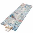 thumbnail image 2 of Ocean Jellyfish Washable Runner Rugs 2'x6', Shell Coral Low Pile Throw Entryway Rug Non-Slip Sturdy Edge Binding Carpet for Indoor Bedside Entrance Bedside, 2 of 9