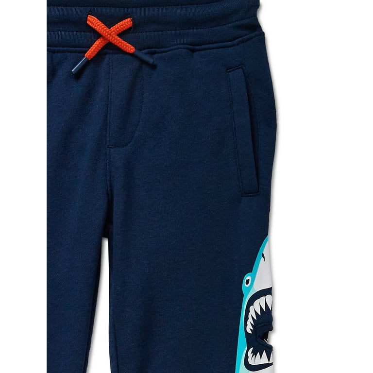 365 Kids From Garanimals Boys French Terry Shark Joggers 365 Kids From Garanimals Boys French Terry Shark Joggers