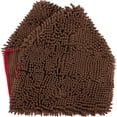 thumbnail image 3 of GFDYREE - Ultra Absorbent Microfiber Chenille Dog Bath Shammy Towel with Hand Pockets, Durable, Quick Drying, Washable, Prevent Mud Dirt (Color: Brown), 3 of 7