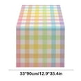thumbnail image 3 of Buffalo Plaid Bunny Ear Foot Flower Easter Table Runner, Seasonal Spring Kitchen Dining Table Decoration for Home Party Decor 13x72 Inch, 3 of 6