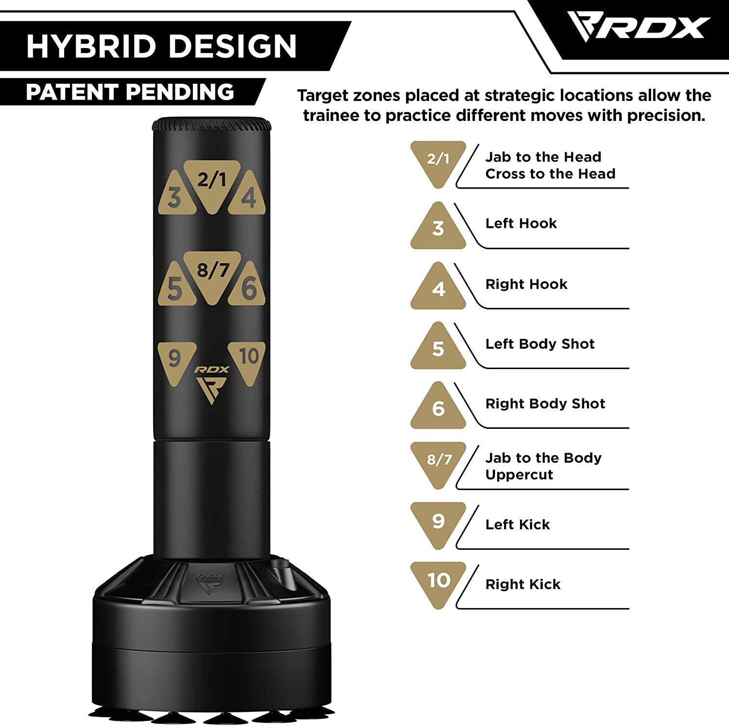 RDX Kids Punching Bag with Gloves, 4FT Heavy Duty Junior RONIN Target Pedestal Bag Set Suction Cup Stand Base