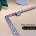 thumbnail image 2 of Mega Racer Pink Bling License Plate Frames, Crystal Diamond Rhinestones, Stainless Steel, 2 Holes with Mounting Screws, Pack of 2, 2 of 6