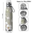 thumbnail image 3 of Floral 29oz Stainless Steel Insulated Thermos with Tea Filter, 360° Printed Travel Bottle, Leakproof BPA-Free,Anti-Slip Base, 304 Inner & 201 Outer, Vacuum Cup,Thanksgiving,Christmas, Spring,Flower, 3 of 6
