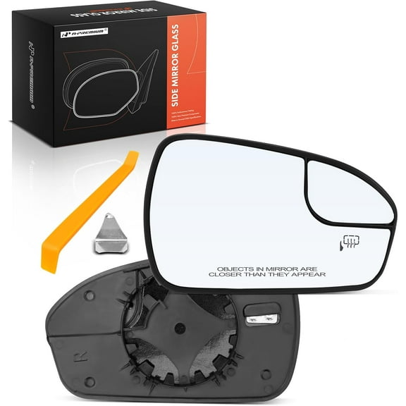 A-Premium Right Passenger Side Heated Mirror Glass Replacement Compatible with 2013-2020 Ford Fusion, Exterior Side View Convex Mirror with Blind Spot, Replace for DS7Z17K707B