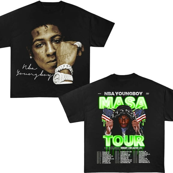 YoungBoy MASA TOUR shirt, Retro Unisex Youngboy Rapper Youngboy Rapper Masa Tour Youngboy Tee