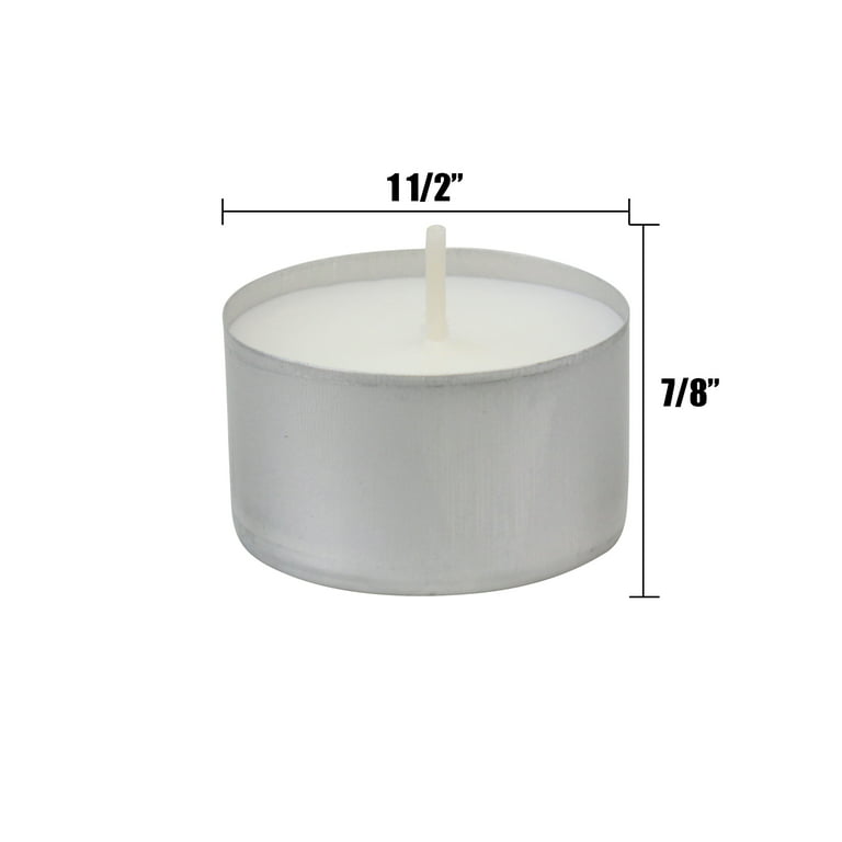 Stonebriar Unscented Long Burning Tealight with 8 Hour Burn Time, 100 Pack, White - Walmart.com