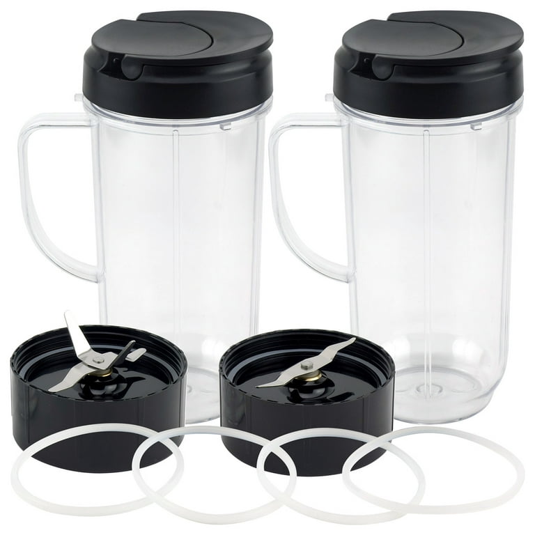 2 Pack 22 oz Tall Cup with Flip Top To-Go Lid, Cross Blade and