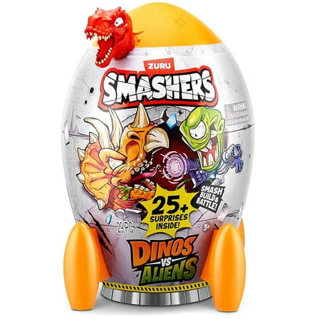 Smashers Dinos vs Aliens Rocket Mystery Pack (TRex, 25  Surprises!)