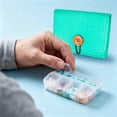 thumbnail image 4 of 7 Day Weekly Pill Organizer Set Travel Case With Small Container For Purse Water Resistant Portable, 4 of 9
