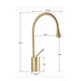 thumbnail image 3 of Grifo Mezclador Para Baño Lavabo Llave Monomando Fregadero Acabado Mate Color Dorado, 3 of 5
