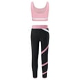 thumbnail image 2 of JanJean Kids Gymnastics Tracksuit Girls Dance Crop Tank Tops Sport Bra Vest with Yoga Leggings Ice Pink 12, 2 of 5