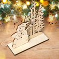 thumbnail image 1 of Papá Noel Muñeco de nieve Elk Adornos navideños de madera DIY Room Table Desk Decor Wdftyju Para estrenar, 1 of 9
