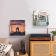 thumbnail image 4 of MyGift Modern Metal Wire Wall Mounted Vinyl Records Storage Racks, Hanging LP Record Holders, Floating Album Cover Display Shelves, Set of 2 (Black- 4 Pcs), 4 of 7