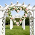 thumbnail image 6 of DAMAI 5.9Ft Artificial Eucalyptus Flower Garland with Fake Rose Dahlias Flower Vine Seeded Eucalyptus Leaves Greenery Garland for Wedding Table Backdrop Party Centerpiece Room Decor, 6 of 9