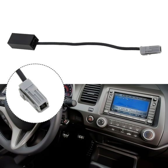 1pc Auto 15cm Radio USB Male To Female Adapter Cable With USB Plug Fit For Honda Black ABS Vehicle Electronics Accessories
