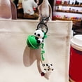 thumbnail image 3 of Ziurtnc Cartoon Panda Keychain PVC Animal Doll Wristlet Strap Key Ring Holder DIY Handbag Pendant Backpack Decoration Kids Adults Birthday Gift, 3 of 8