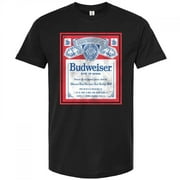 Budweiser Budweiser Classic Logo Distressed Cotton T-Shirt, Black - Large