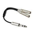 thumbnail image 2 of Pig-Hog Stereo 14 Inch Male to Dual Stereo Female Audio Y-type Splitter Adapter, 2 of 7