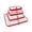Red #014, variant on 4 PCS Clear Hard Shell Zipper Storage Bags, Waterproof Travel Toiletry Cosmetic Organizer, Transparent Hard Makeup Carry on Pouches in S/M/L/XL Multi Sizes for Vacation & Daily Storage