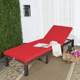 thumbnail image 4 of Patiojoy Chaise Longue d'Extérieur en Rotin avec Dossier Inclinable Réglable et Coussins, 4 of 7