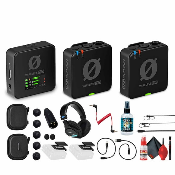 RODE Wireless PRO 2-Person Clip-On Microphone System with Lavaliers (2.4 GHz) - Bundle