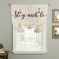 thumbnail image 2 of Daisy Flower Balloon Curtains for Windows, Bedroom Curtains 54 Inch Length, Vintage Farmhouse Country Floral Plant Tie Up Curtains Panels Thermal Insulated Bathroom Curtains Window 42"x54", 2 of 8