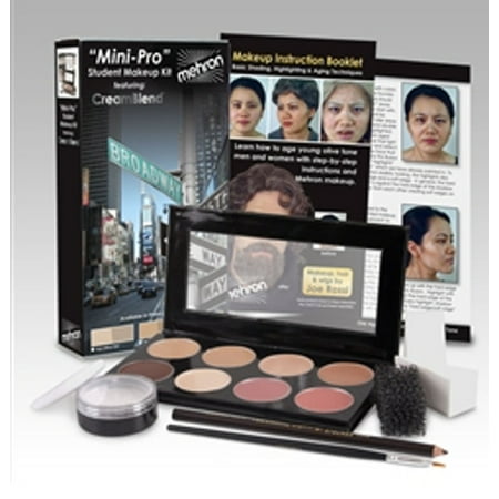 Mini-Pro Student Makeup Kit Medium/Olive Medium Mehron HD Theater Stage (Best Stage Makeup Brands)