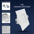 thumbnail image 3 of LUXRITE 4 In. LED Square ECO Backlit Mini Panel Light, 5CCT 2700K-5000K, 1000LM 11W 100 Beam Dimmable ETL Rated 16 Pack, 3 of 7