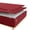Burgundy, variant on Zip On Fitted Sheet Full XL Size(54X80) - Includes 1 Bottom Fitted Base + 2 Zip Sheets - Fit's 16 In Deep Pocket - Zip Sheets Easy to Change - 600 TC Cotton Fitted Sheet - Burgundy Color
