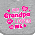 thumbnail image 4 of Inktastic My Grandpa Loves Me with Hearts and Kiss Boys or Girls Baby Bib, 4 of 4
