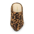 thumbnail image 6 of BLISSFUL STEP Women's Slides Block High Heels Slip on Pointed Toe Slide Mules Leopard 8, 6 of 8