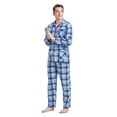 thumbnail image 4 of Amaxer Men's 100% Cotton Flannel Pajama Set - Long Sleeve Button-Up Top & Elastic Waist Pants, Cozy Winter Warm Sleepwear, Plaid PJ Outfit Gift, 4 of 6