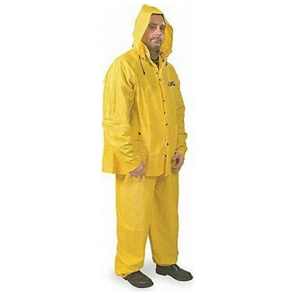 Condor Rain Suit,Jacket/Bib,Unrated,Yellow,3XL 1FBB1