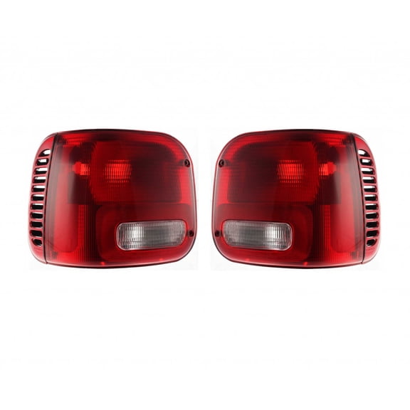 For Dodge B1500/B2500/B3500 1995 1996 1997 1998 Tail Light Driver and Passenger Side | Pair | Combination Type | Replacement For CH2800142, CH2801142 | 4882685, 4882684