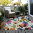 thumbnail image 6 of Addison Rugs Chantille Indoor/Outdoor Transitional Floral Ivory Washable Rectangle Rug, 8' x 10', 6 of 6