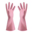 thumbnail image 1 of Reusable Rubber Cleaning Gloves Food-Grade Non-Slip Dishwashing Gloves 15 Mil Thickness Extra Long Arm Protection Chemical Resistant for Kitchen Bathroom Car Wash Durable Household Gloves (1 Pair), 1 of 8