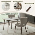 thumbnail image 3 of EOP Modern Fabric Upholstered Dining Chairs Set of 2, Wingback Dining Side Chairs with Solid Wood Legs, Farmhouse Dining Room Chairs for Dining Kitchen Living Room, Camel, 3 of 10