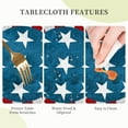 thumbnail image 6 of Patriotic July 4th Independence Day Memorial Day Wooden American Flag Waterproof Picnic Patio Party Round Table Cloth Cover Decorations Fabric 60 Inch Circular Tablecloth for 20-47 Inch, 6 of 6