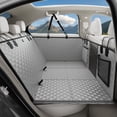 thumbnail image 1 of Funda de asiento de coche para perros Pecute, de piel impermeable, para asiento trasero, 1 of 9